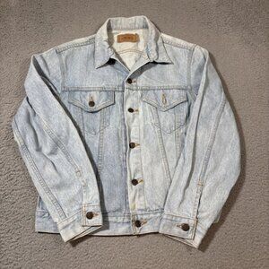 Vtg Levi's Men's Sz M Light Wash Denim Type III Trucker Jacket 70506-0211 90's